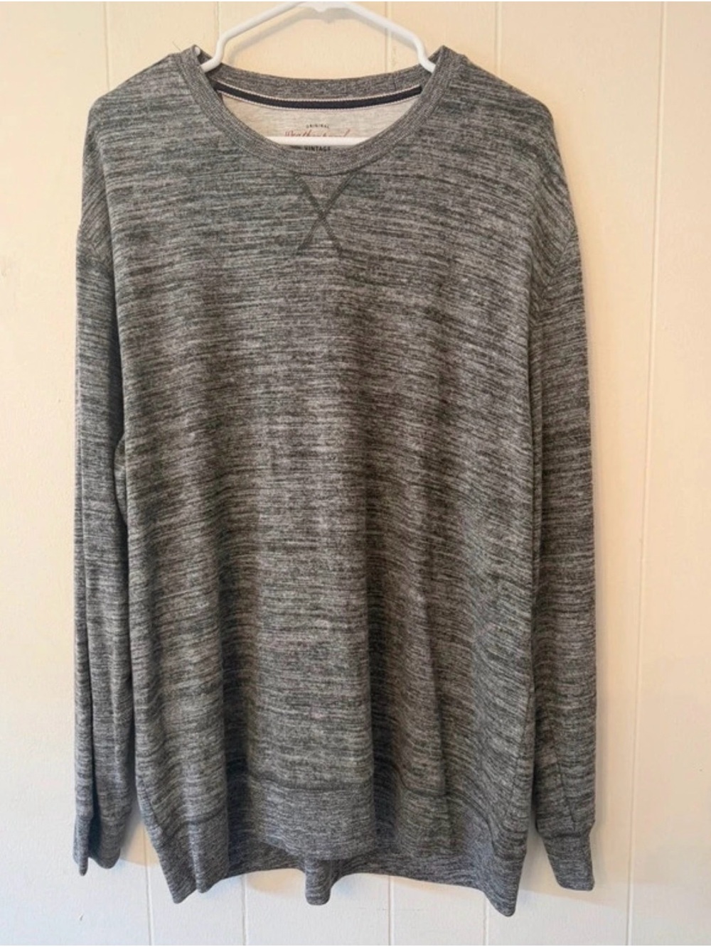 Original Weatherproof Vintage Men's Heather Gray Crewneck Sweater Size XL